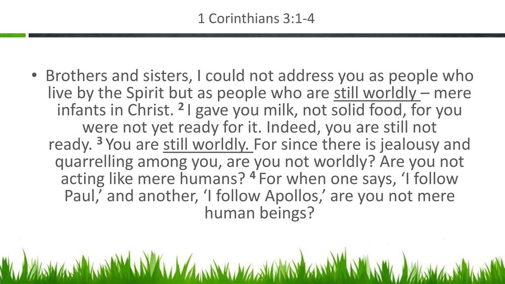 1 Corinthians 3:1-4
