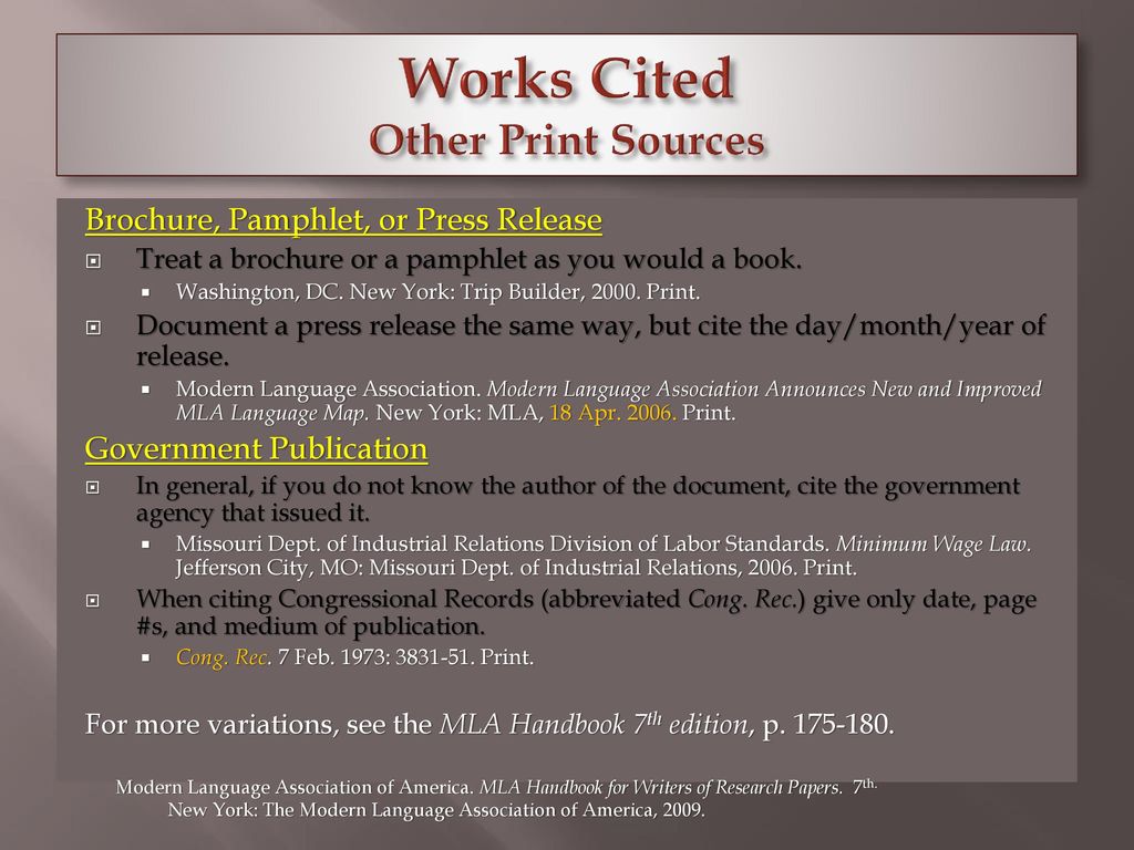 how to properly cite sources in a brochure that i hand out how to properly cite sources in a brochure that i hand out