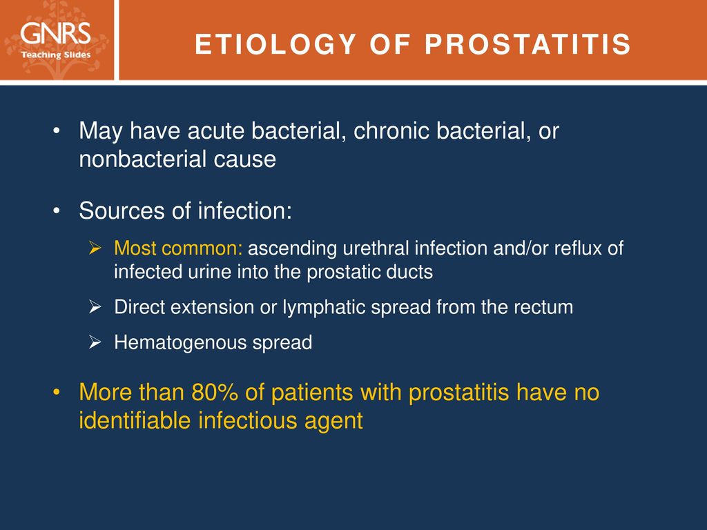 prostatitis etiology