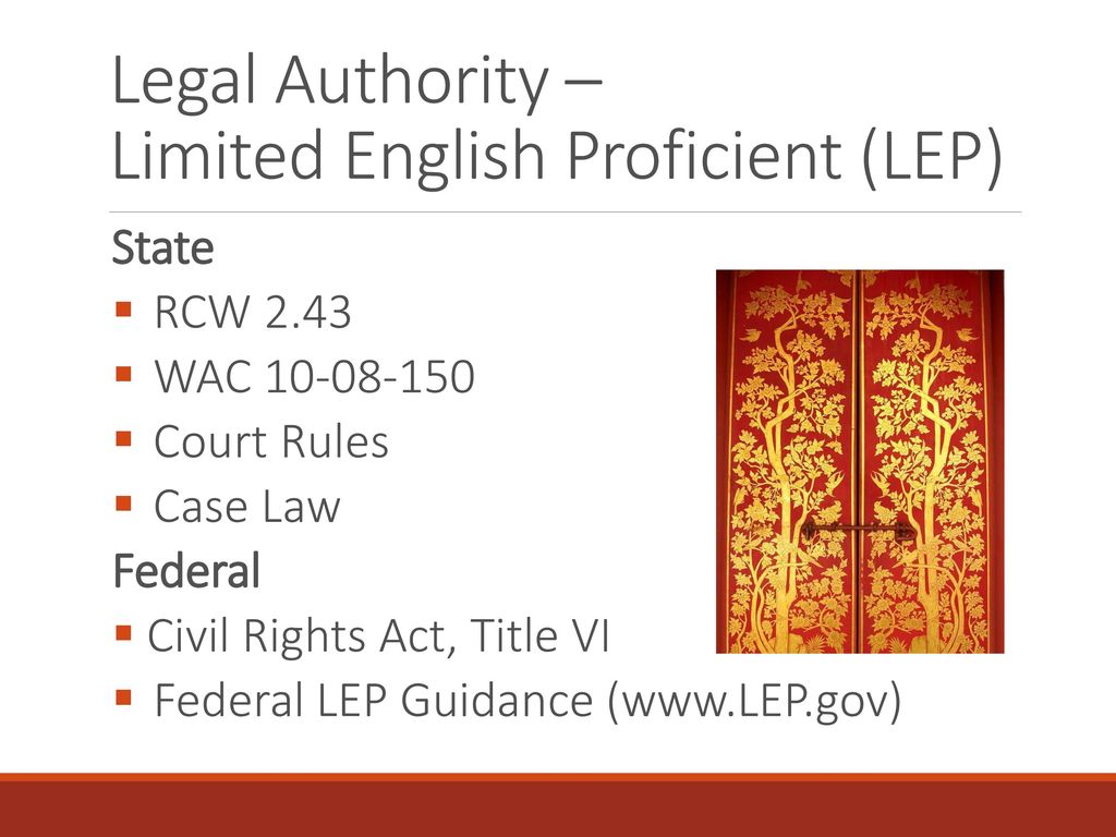 Representing clients who are deaf or limited english proficient ppt
