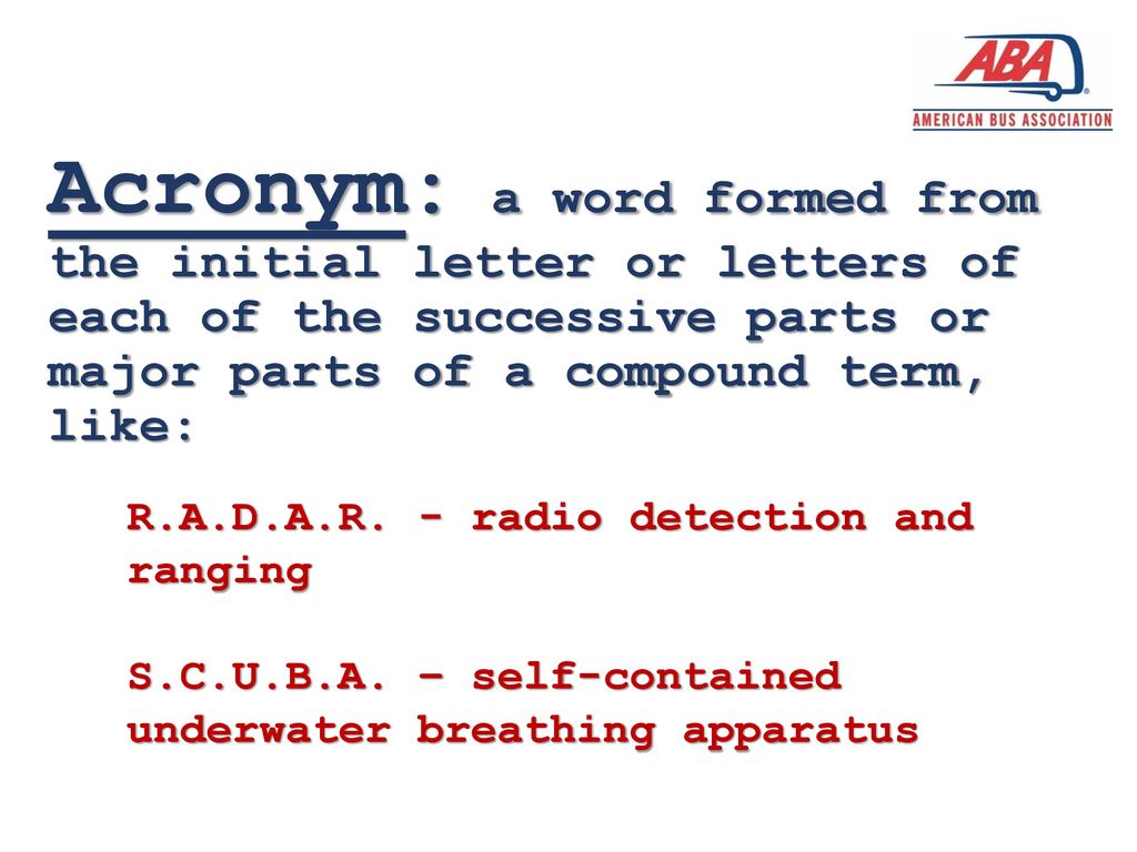Welcome to “AAA” (Aggravating Acronyms Anonymous) - ppt download