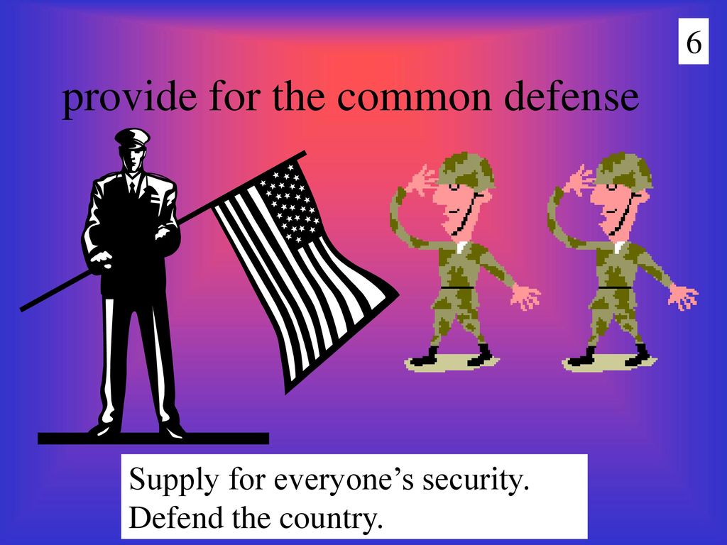 provide for the common defense