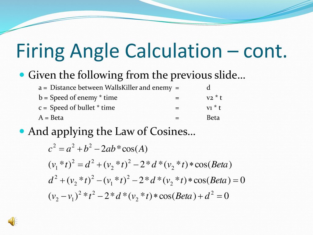 Firing Angle Calculation – cont.
