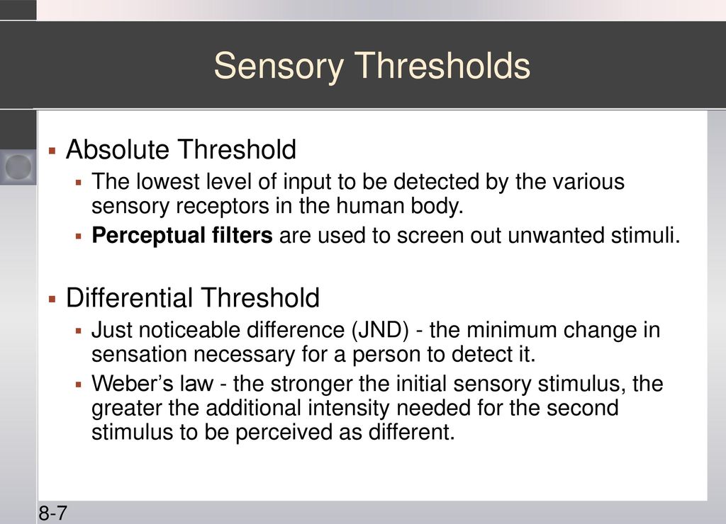 difference between absolute threshold and differential threshold