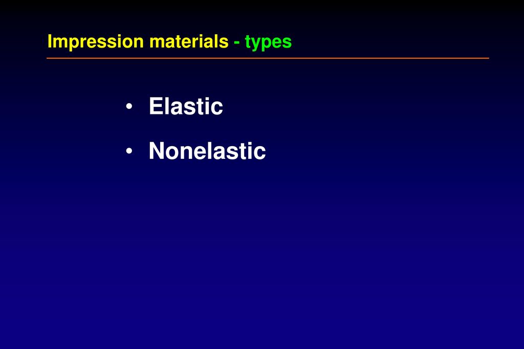 Impression materials. - ppt download