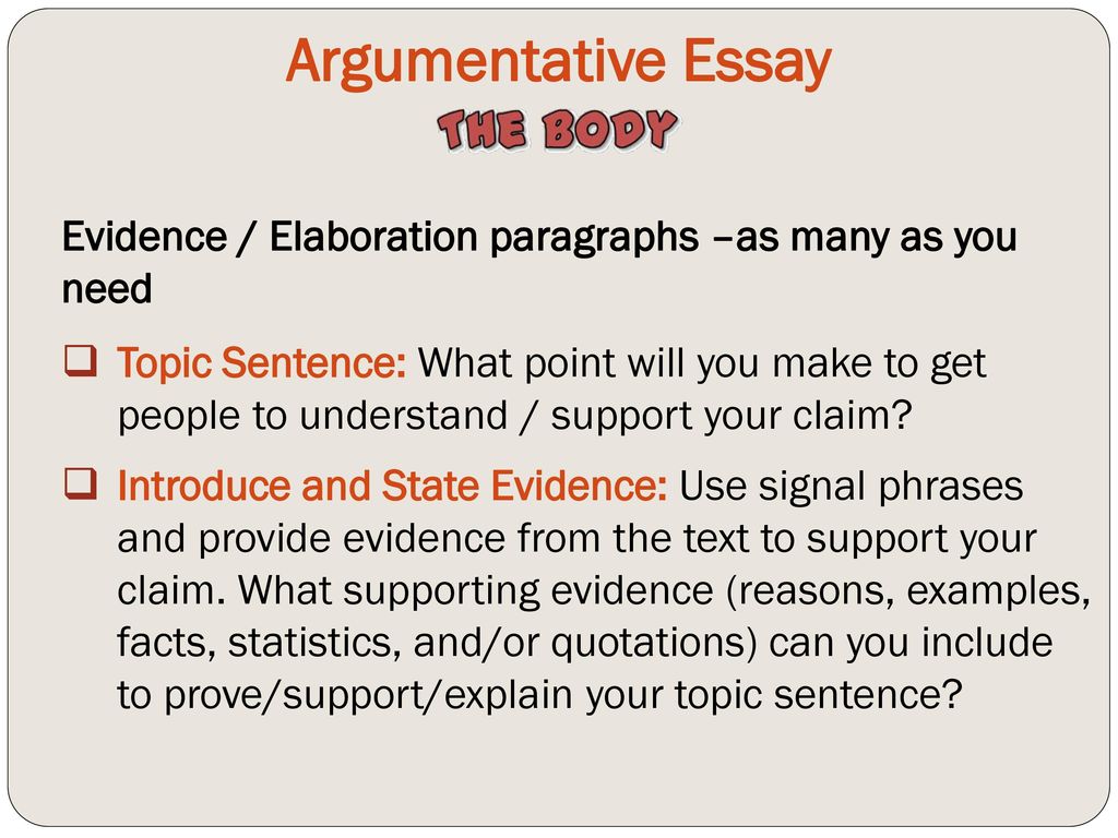 Argumentative Writing: Logical Progression - ppt download