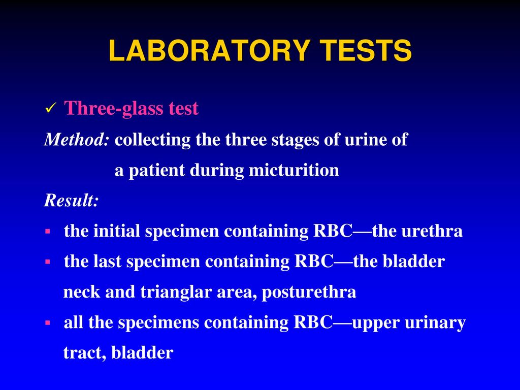 LABORATORY TESTS Three-glass test