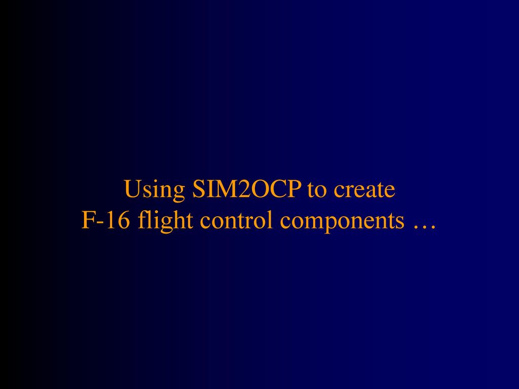 Integration of ocp and simulink ppt download