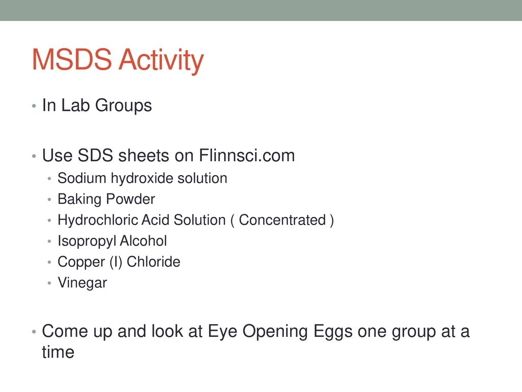 Safety Video Sds Information Sds Activity Ppt Download