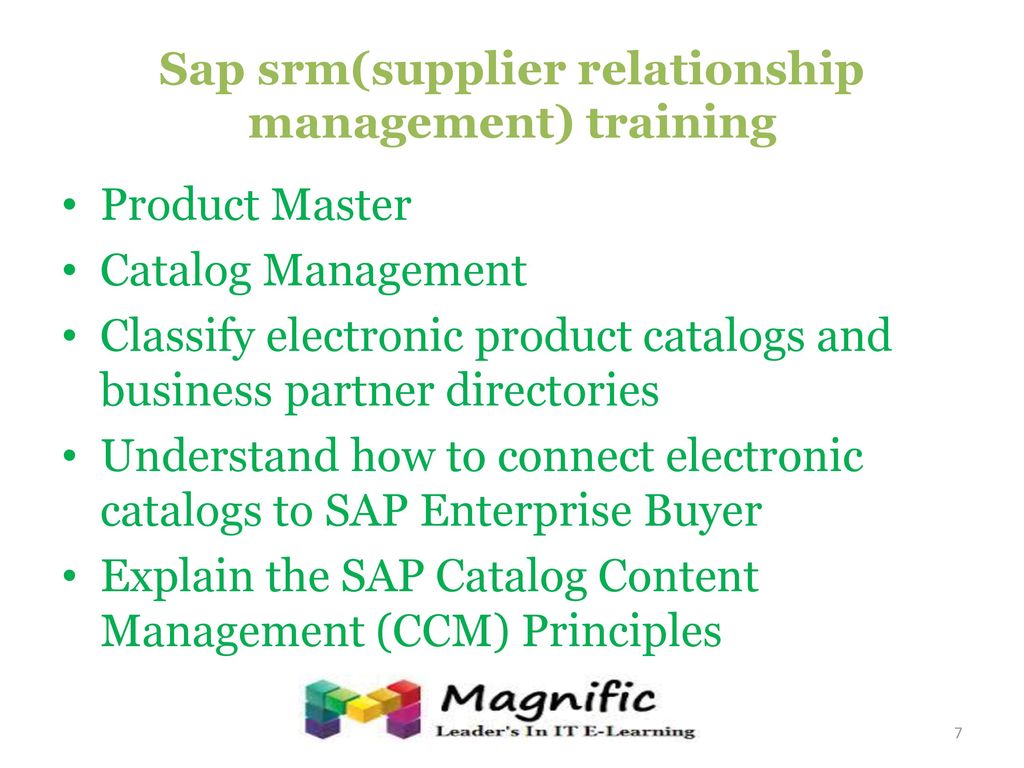 Sap srm(supplier relationship management) training - ppt download