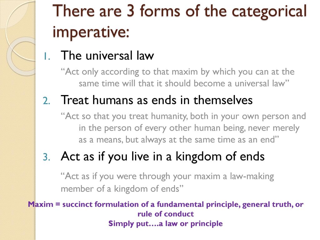 The Categorical Imperative Ppt Download