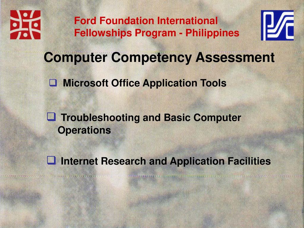 Computer Competency Assessment