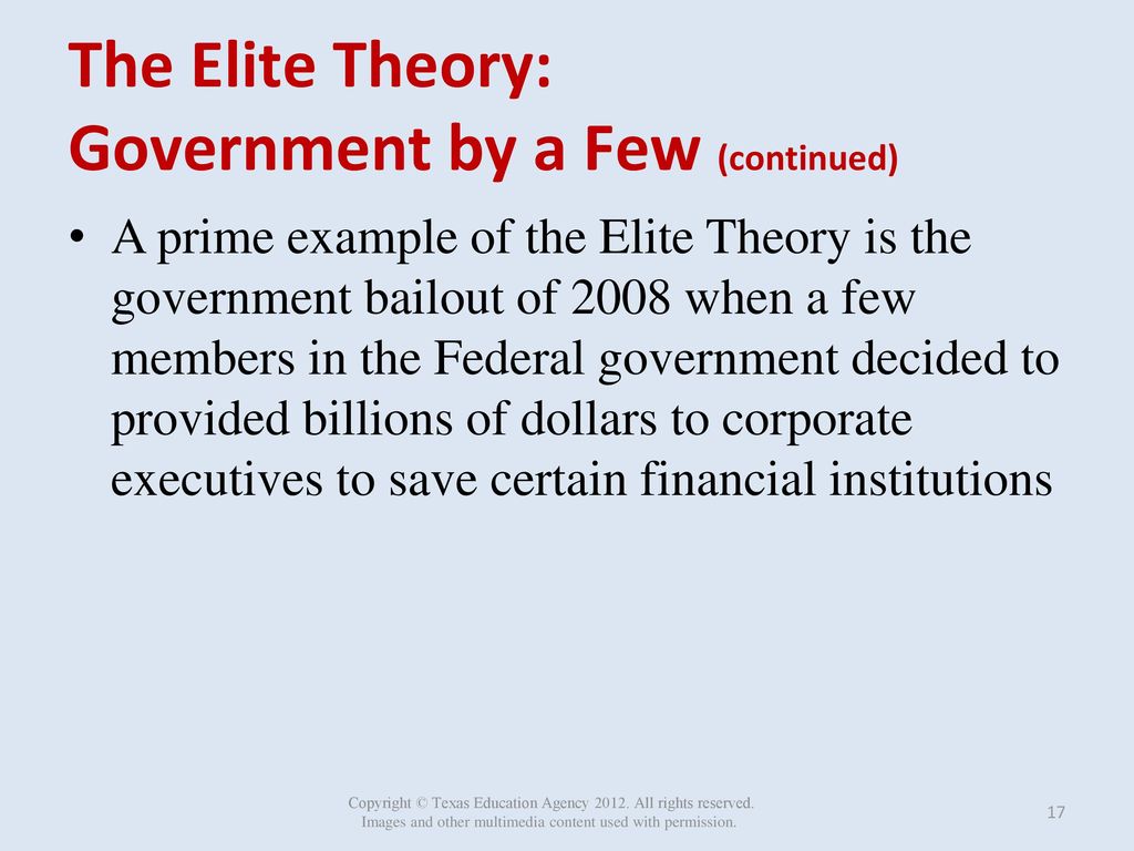 what is elitist theory of government