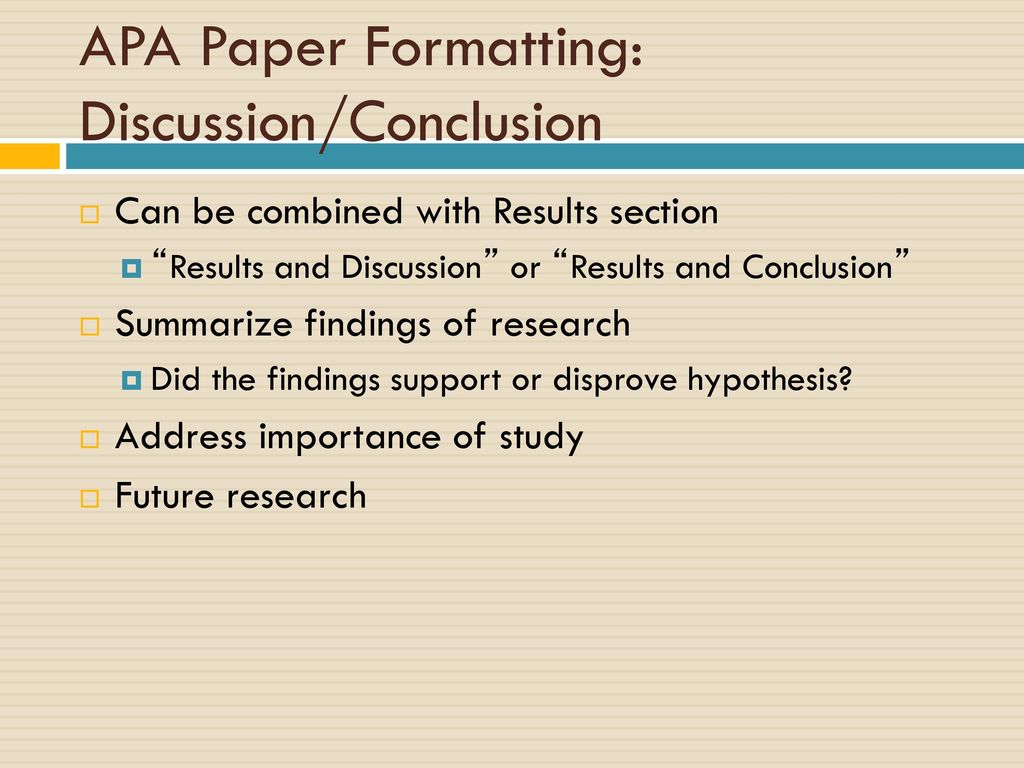 how to write a conclusion in apa format