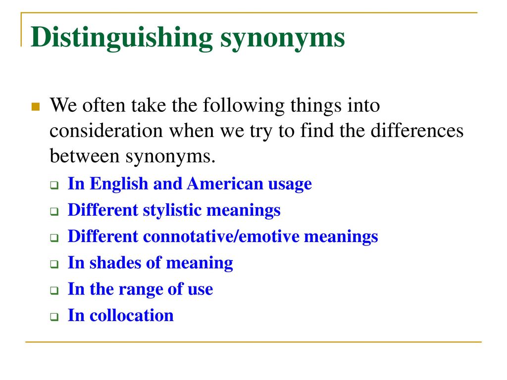 English Lexicology Lecture 6 Ppt Download