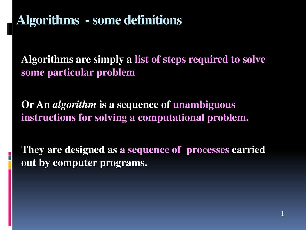 Algorithms - some definitions - ppt download