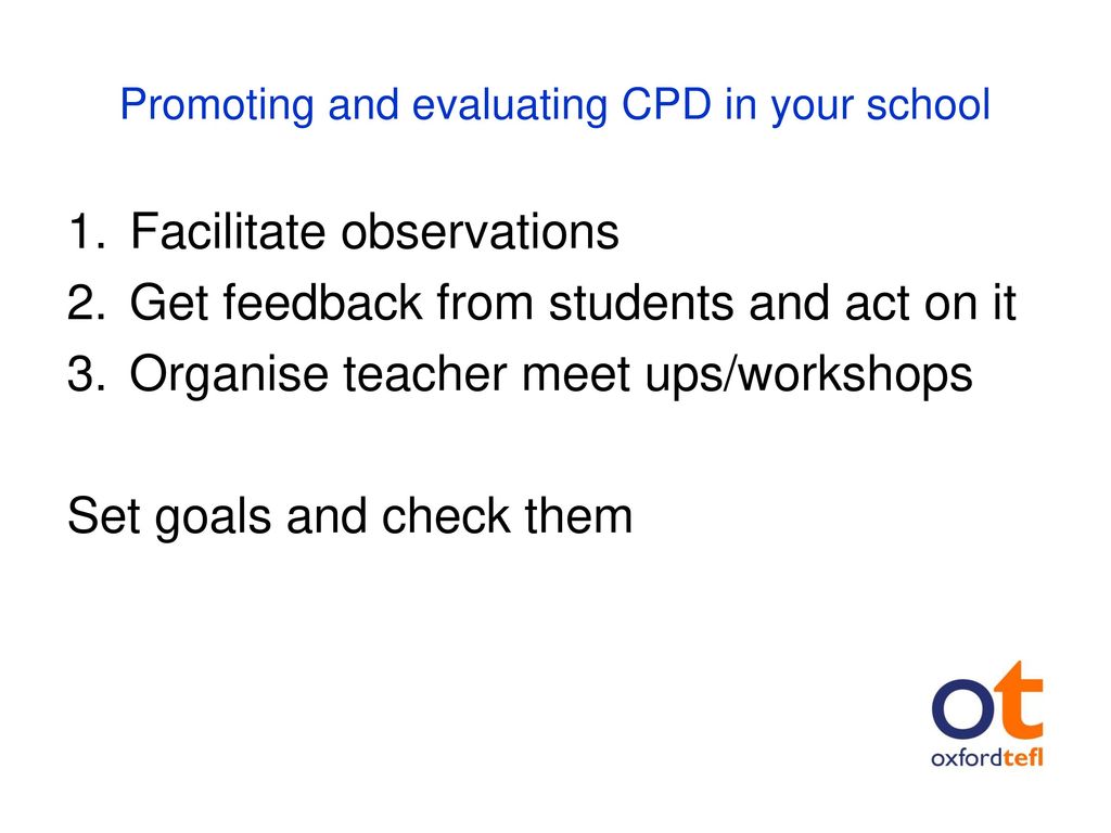 Promoting and evaluating CPD in your school