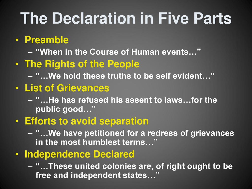 Declaring Independence - ppt download
