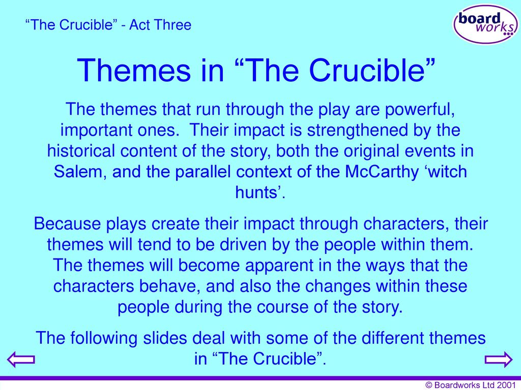 what is the theme of the crucible