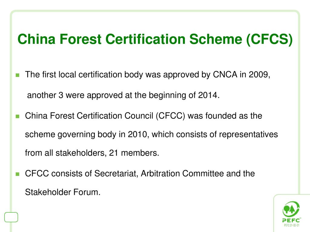 China Forest Certification Scheme (CFCS)