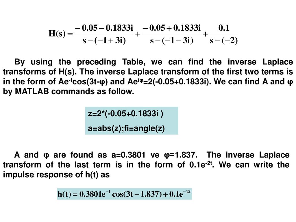 H S 8 B Laplace Transform Ppt Download