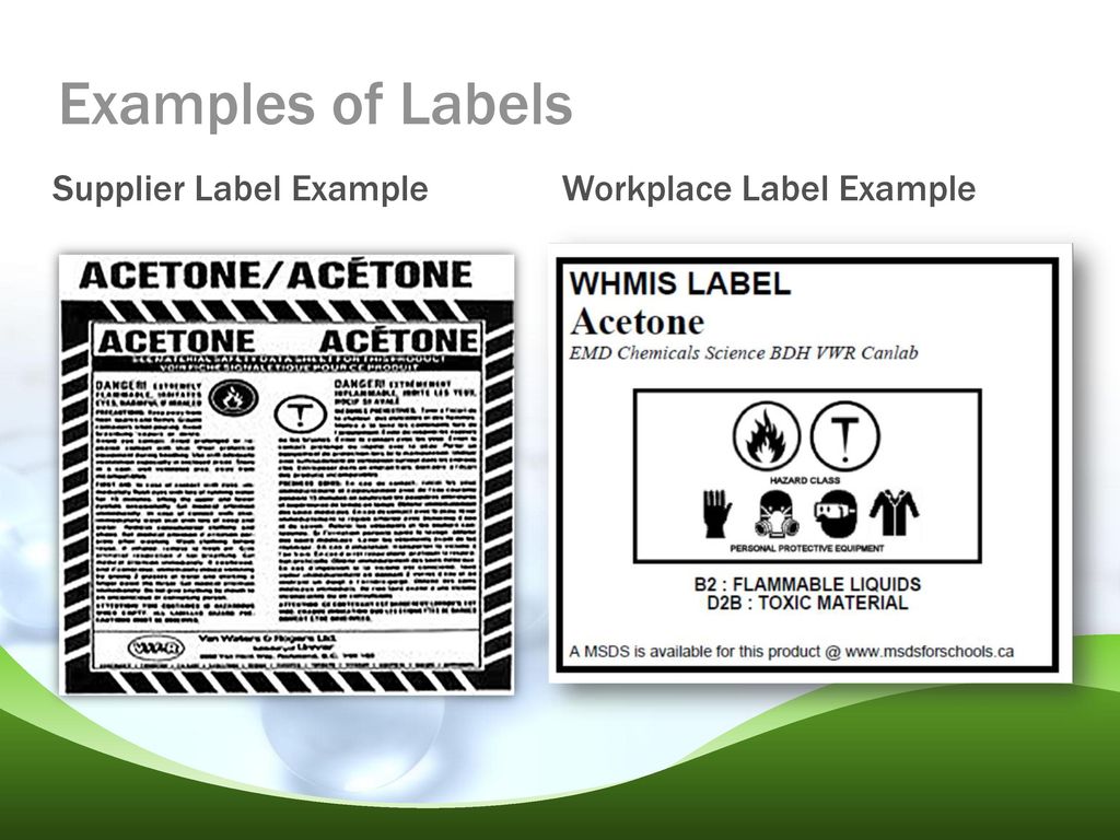 WHMIS (Workplace Hazardous Materials Information System ...