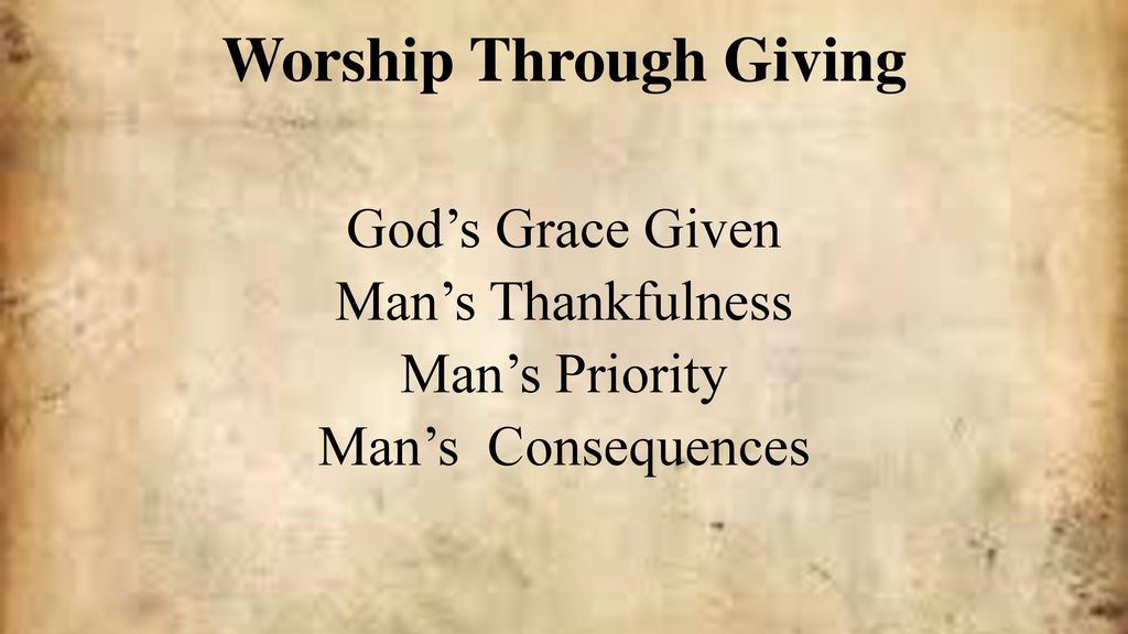 Worship Through Giving