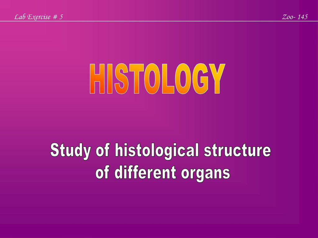 Study of histological structure Biology Diagrams