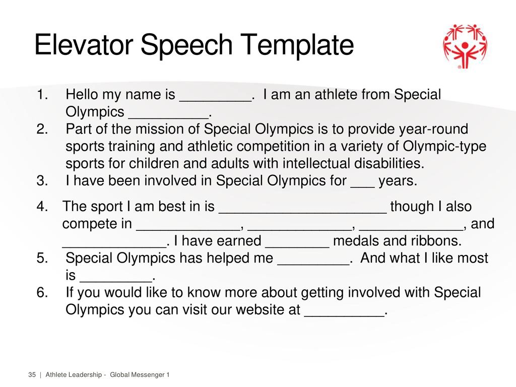 leadership speech template
