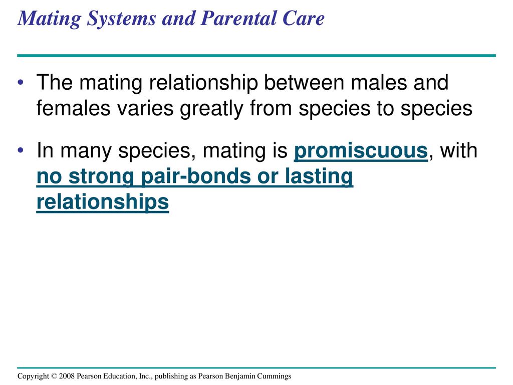 Mating Systems and Parental Care