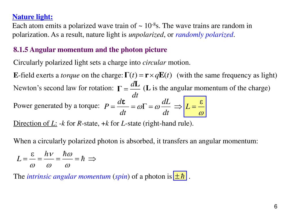 Chapter 8 Polarization February 1 3 Nature Of Polarization Ppt Download