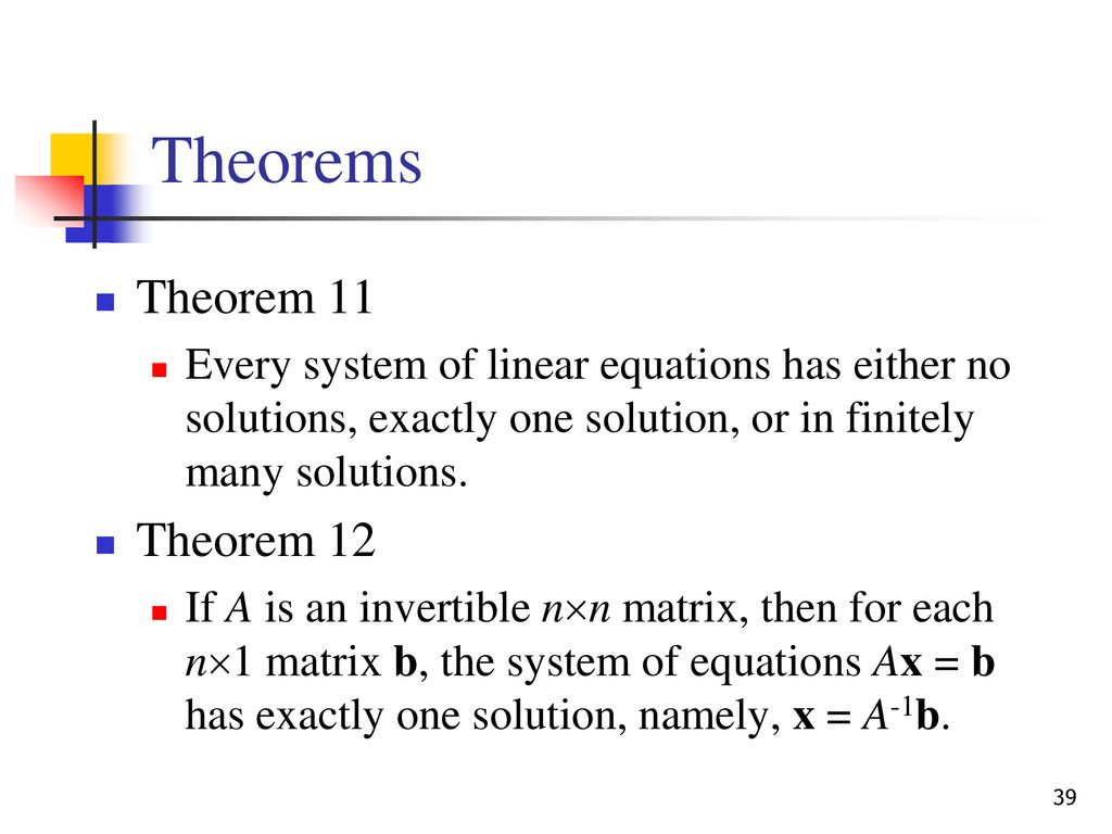 Review On Linear Algebra Ppt Download