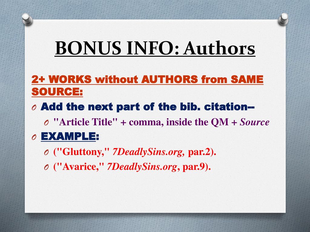An Introduction To Mla 8 Ppt Download