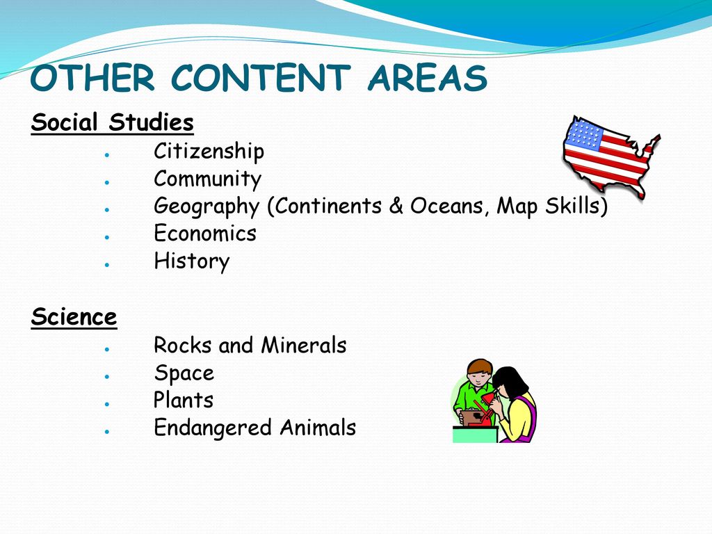 OTHER CONTENT AREAS Social Studies Science Citizenship Community