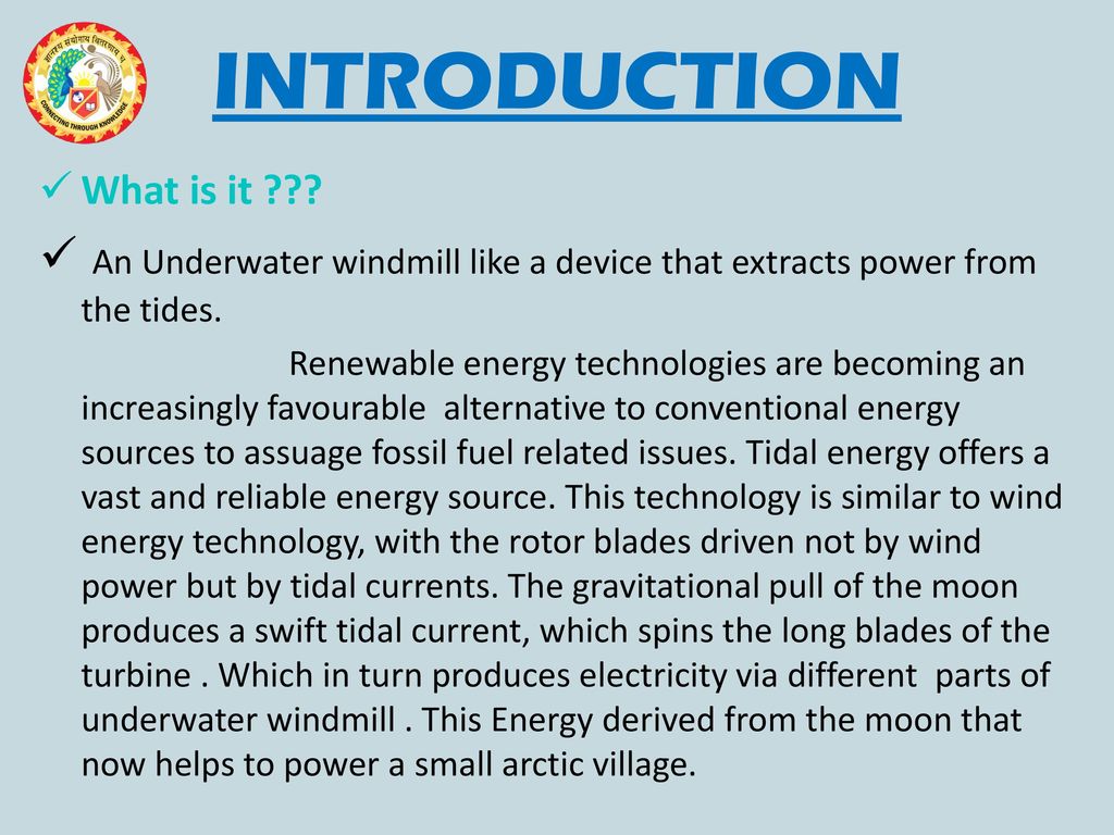 A Seminar On Under Water Windmill Ppt Download