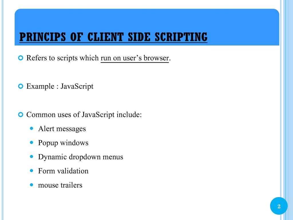 CHAPTER 4 CLIENT SIDE SCRIPTING PART 1 OF 3 - ppt download