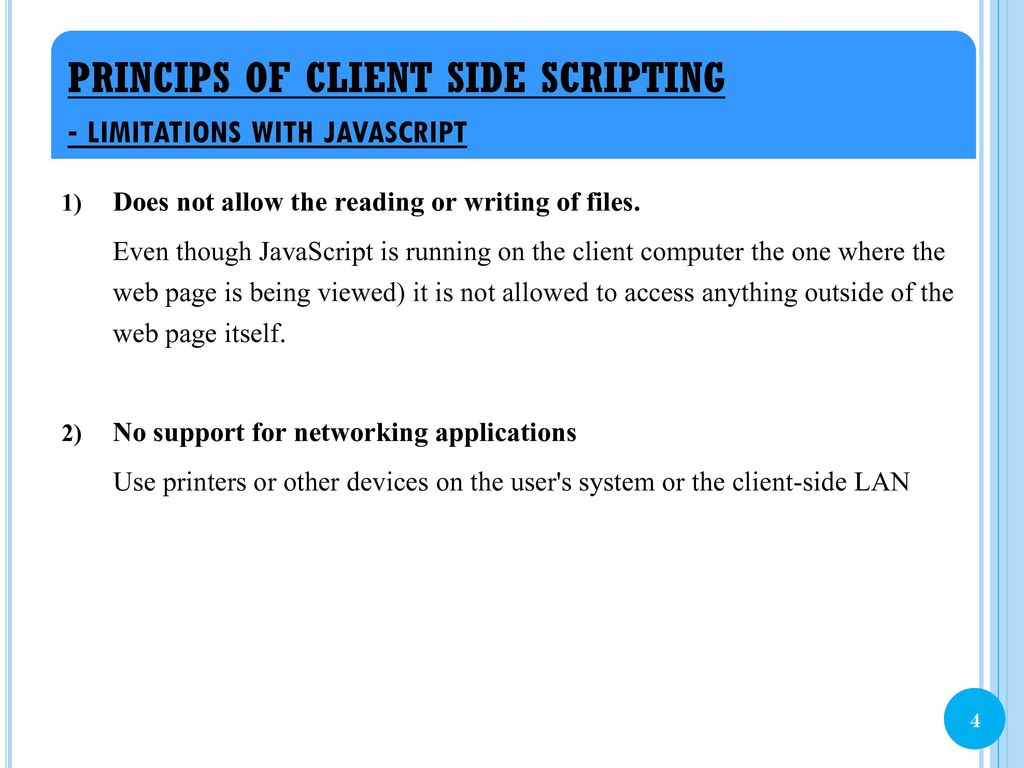 CHAPTER 4 CLIENT SIDE SCRIPTING PART 1 OF 3 - ppt download