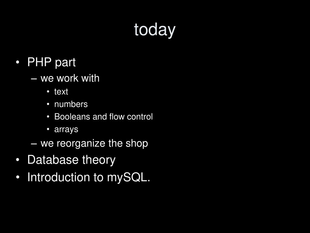 LIS651 lecture 1 PHP basics, database introduction - ppt download