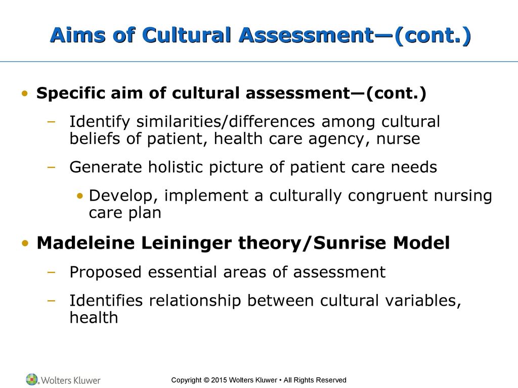 nursing cultural assessment example