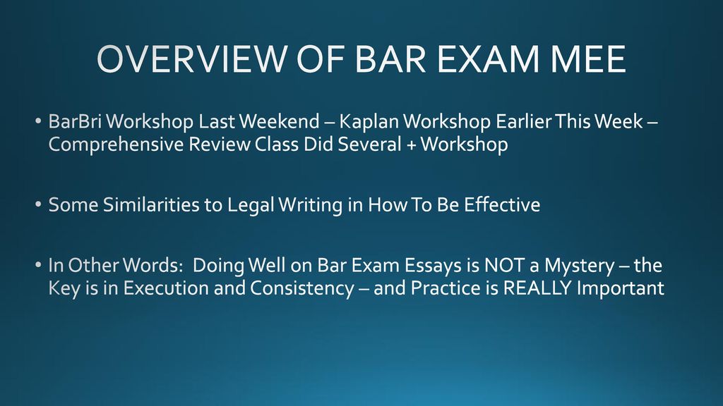 mee bar exam essays