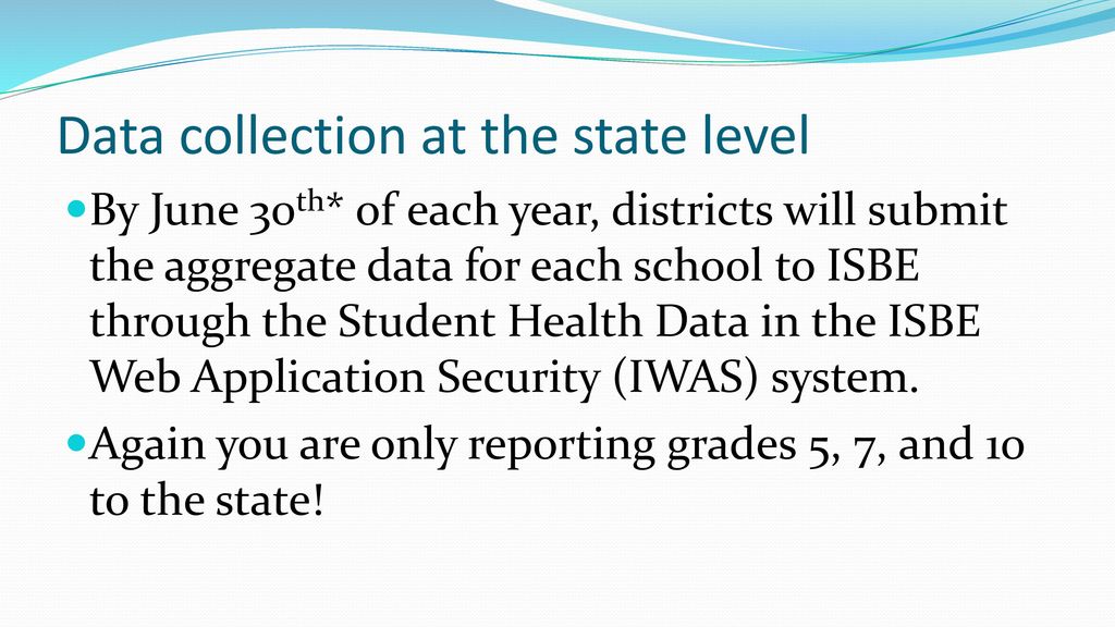 Data collection at the state level