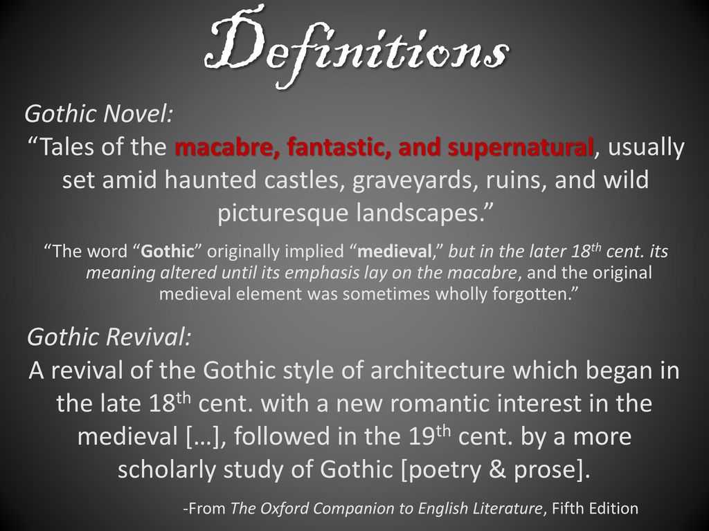 what is gothic literature definition