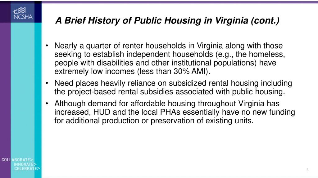 A Brief History of Public Housing in Virginia (cont.)