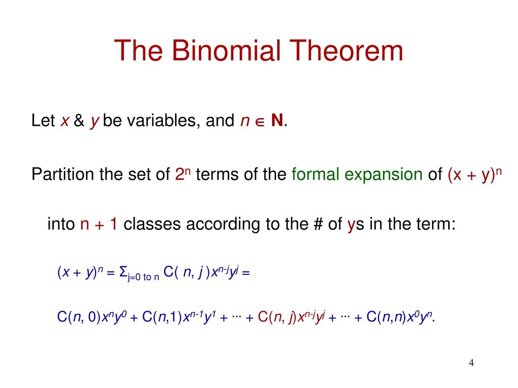 Binomial Coefficients Selected Exercises Ppt Download