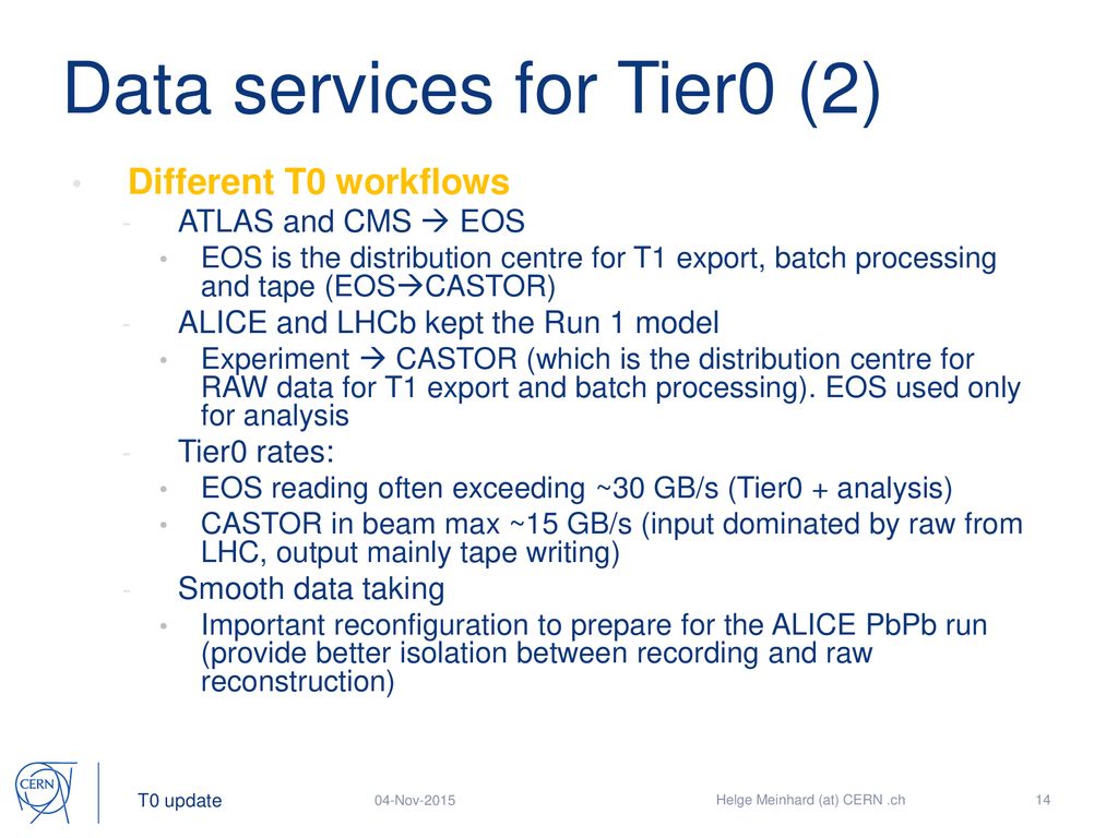 Data services for Tier0 (2)