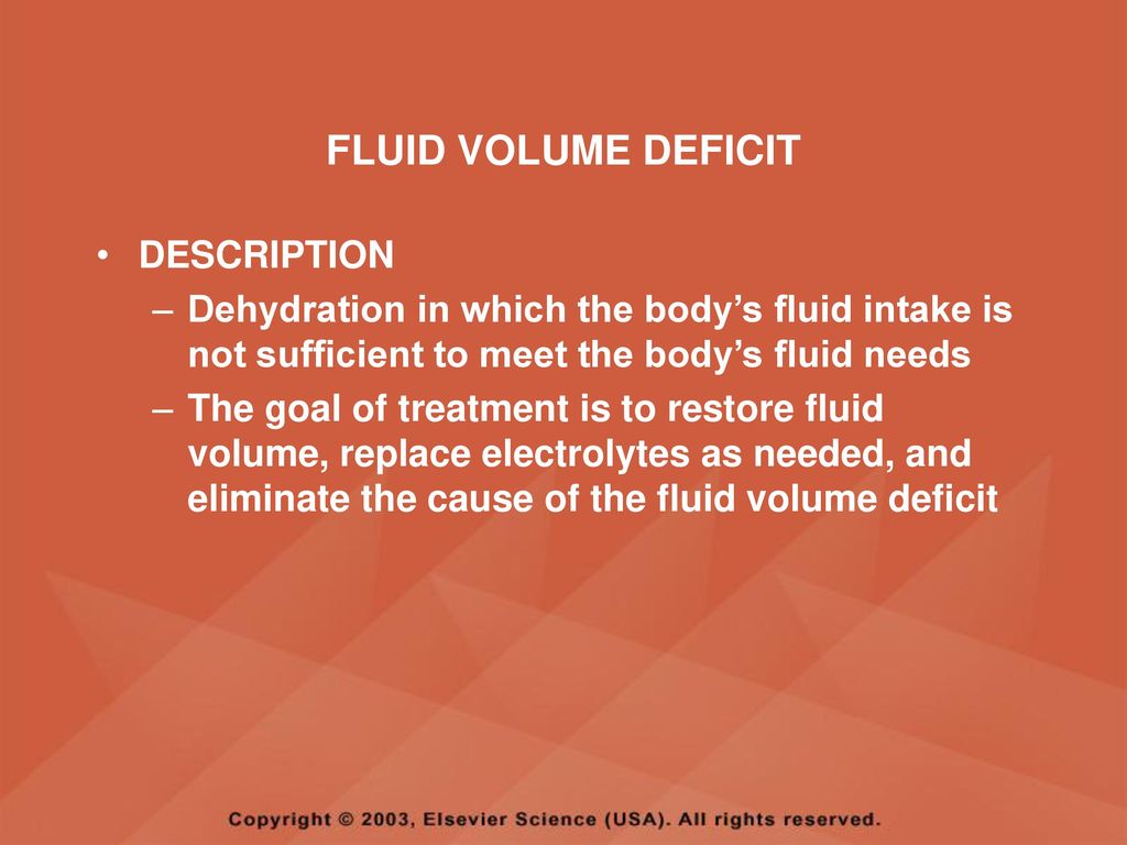 fluids and electrolytes ppt download fluid volume deficit