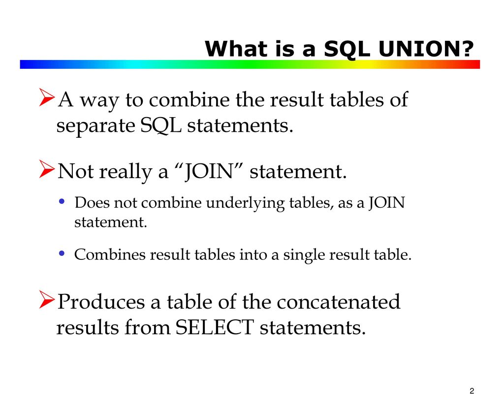 Practice writing sql statements discuss sql union statement ppt download