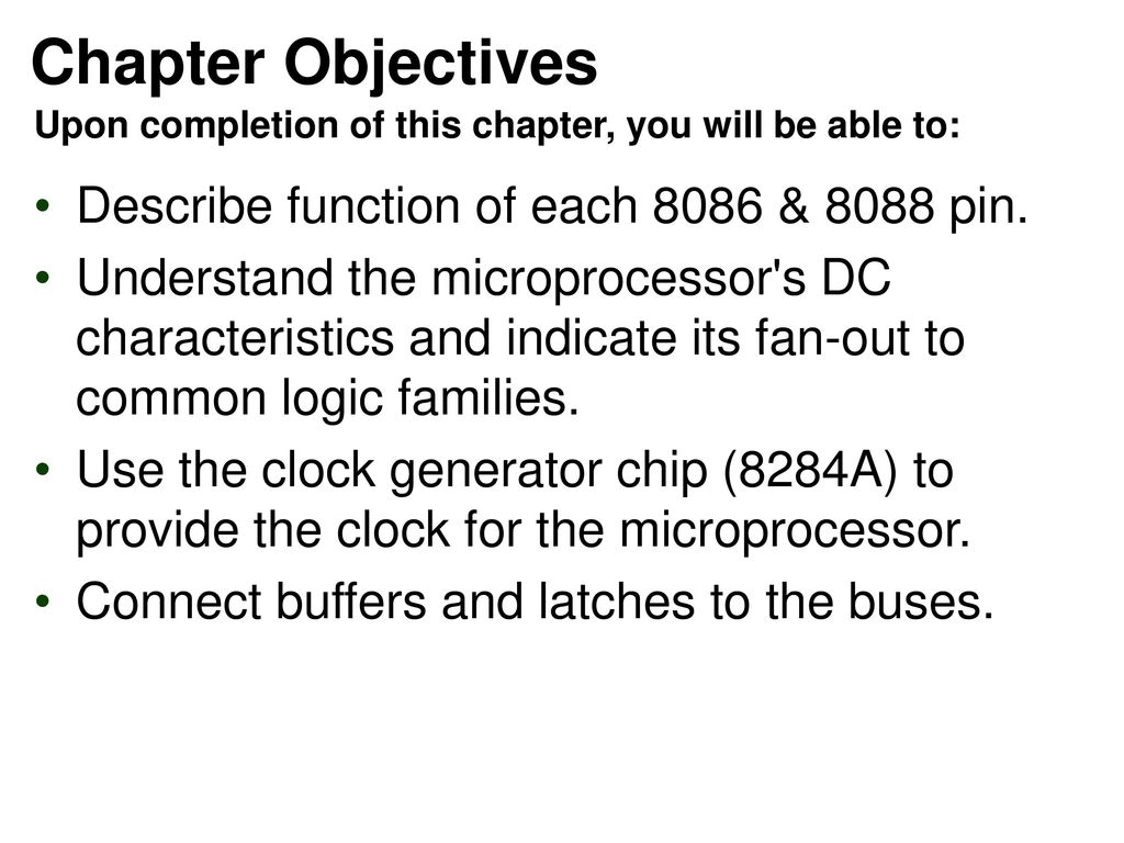 Chapter 9: 8086/8088 Hardware Specifications - ppt download