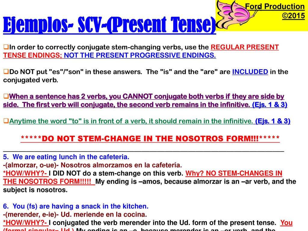 Stem Changing Verbs Scv Ppt Download