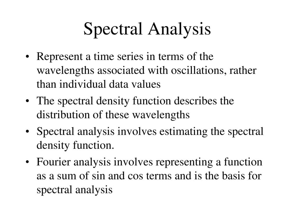 Time series spectral representation ppt download